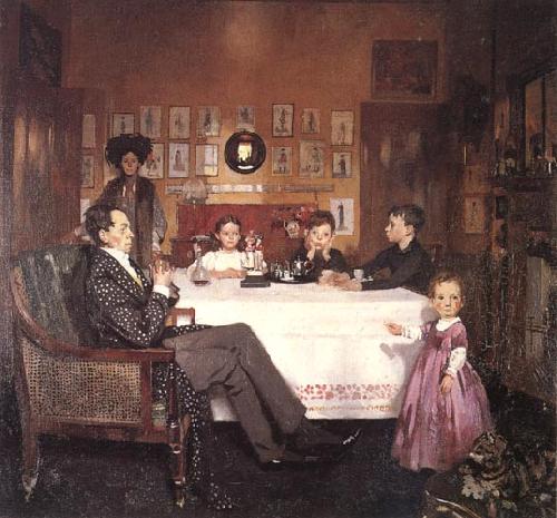 William Orpen A Bloomsbury Family oil painting image